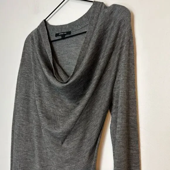 Derek Lam Gray Drape Front Sweater M - Picture 2 of 6